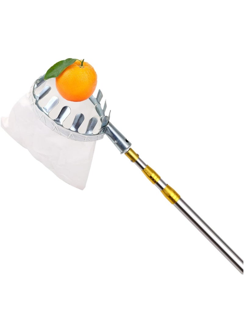 DubaiGallery Telescopic Fruit Picker Fruit Picking Tool Metal Fruit Picker with Collecting Bag Reusable Fruit Harvester for - Image 1