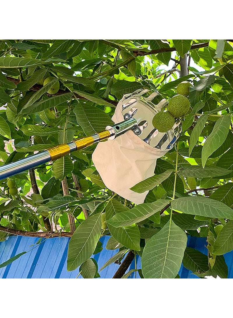 DubaiGallery Telescopic Fruit Picker Fruit Picking Tool Metal Fruit Picker with Collecting Bag Reusable Fruit Harvester for - Image 3