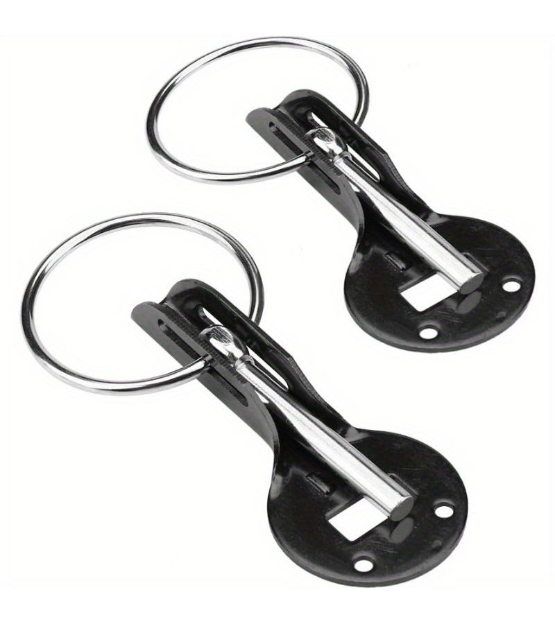 Red Racing Hood Pins Kit Universal Bonnet Latch for Car Aluminum Key Locking - Image 4