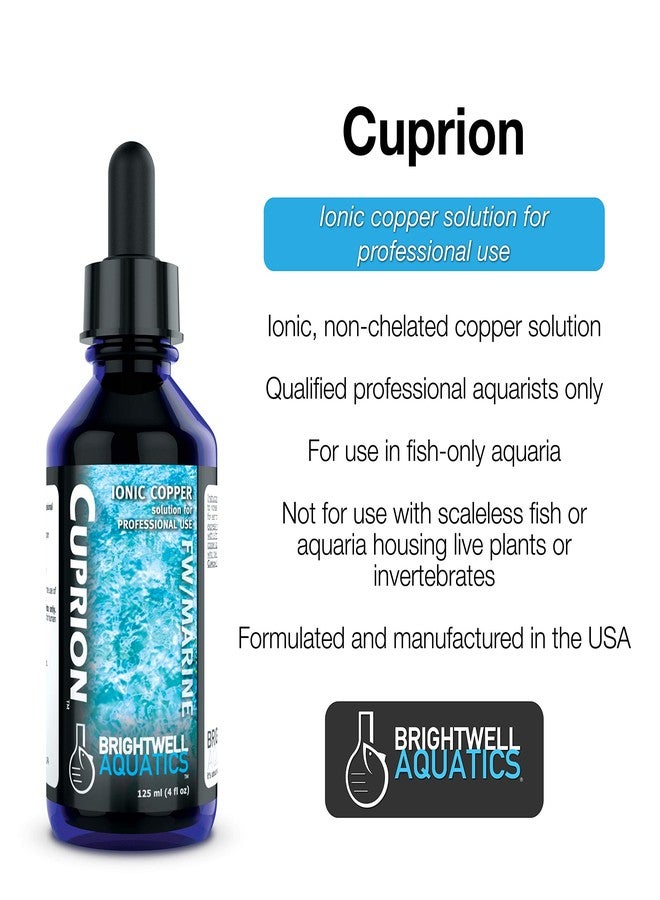 Brightwell Aquatics Cuprion - Ionic Copper Solution for Professional Use in Fish-Only Aquarium Tanks, 60-ml - Image 2