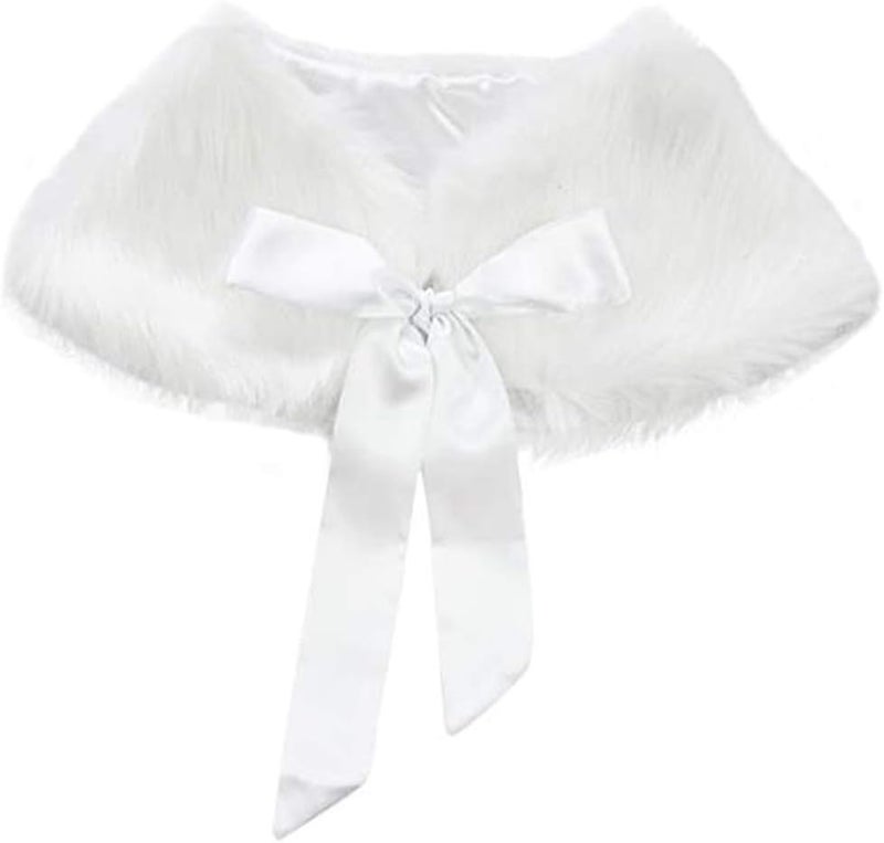 Flower Girls Wrap Shawl Wedding Bridesmaid Tippet Stole Christmas Party Dress Costume Shrug Capelet