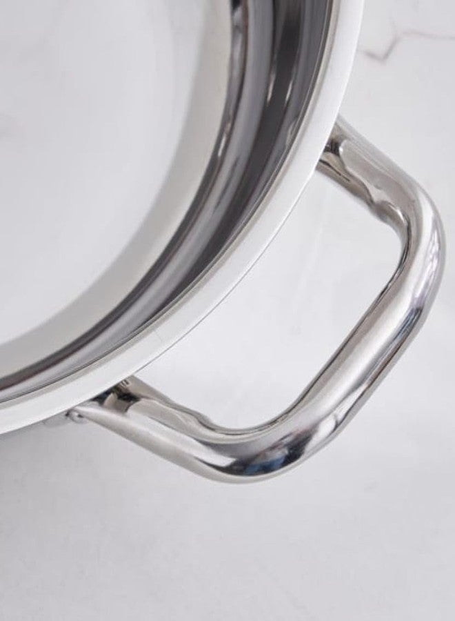 WEKTU Induction Bottom Kadhai, 8 Inch Deep Non-Stick Stainless Steel Without Lid, Perfect for Cooking and Baking - Image 4