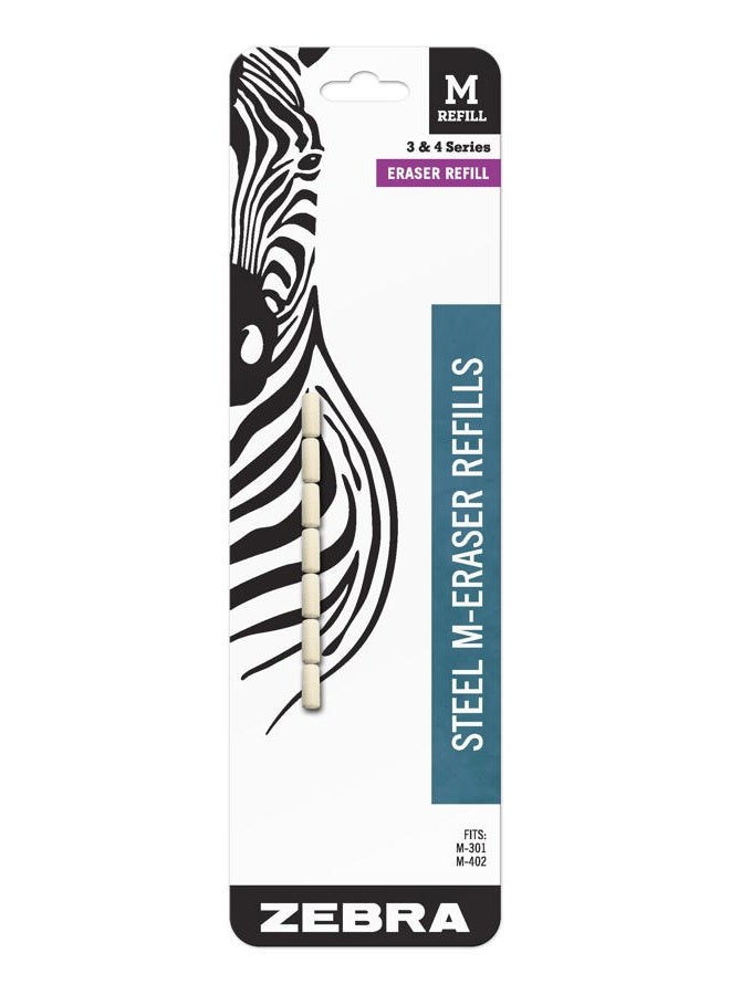 Zebra Pen قلم رصاص ميكانيكي ستيل M مع إعادة تعبئة ممحاة 7 قطع - Image 1