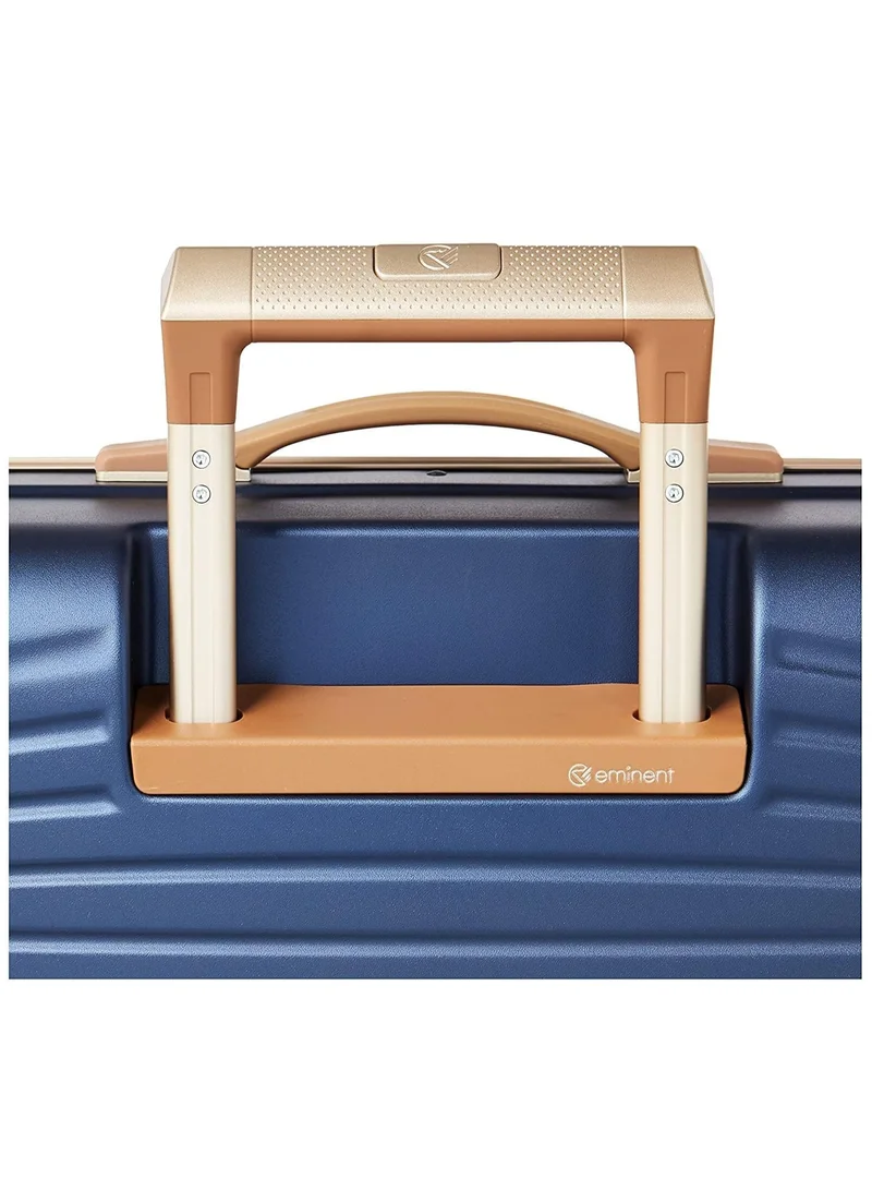 eminent Hard Case Travel Bags Makrolon Polycarbonate Gold Jetstream Aluminum Frame Luggage Zipper Less Suitcase Extra Corner Protection Double Tsa Lock E9R1 Checked Luggage 24 inch Blue Moon