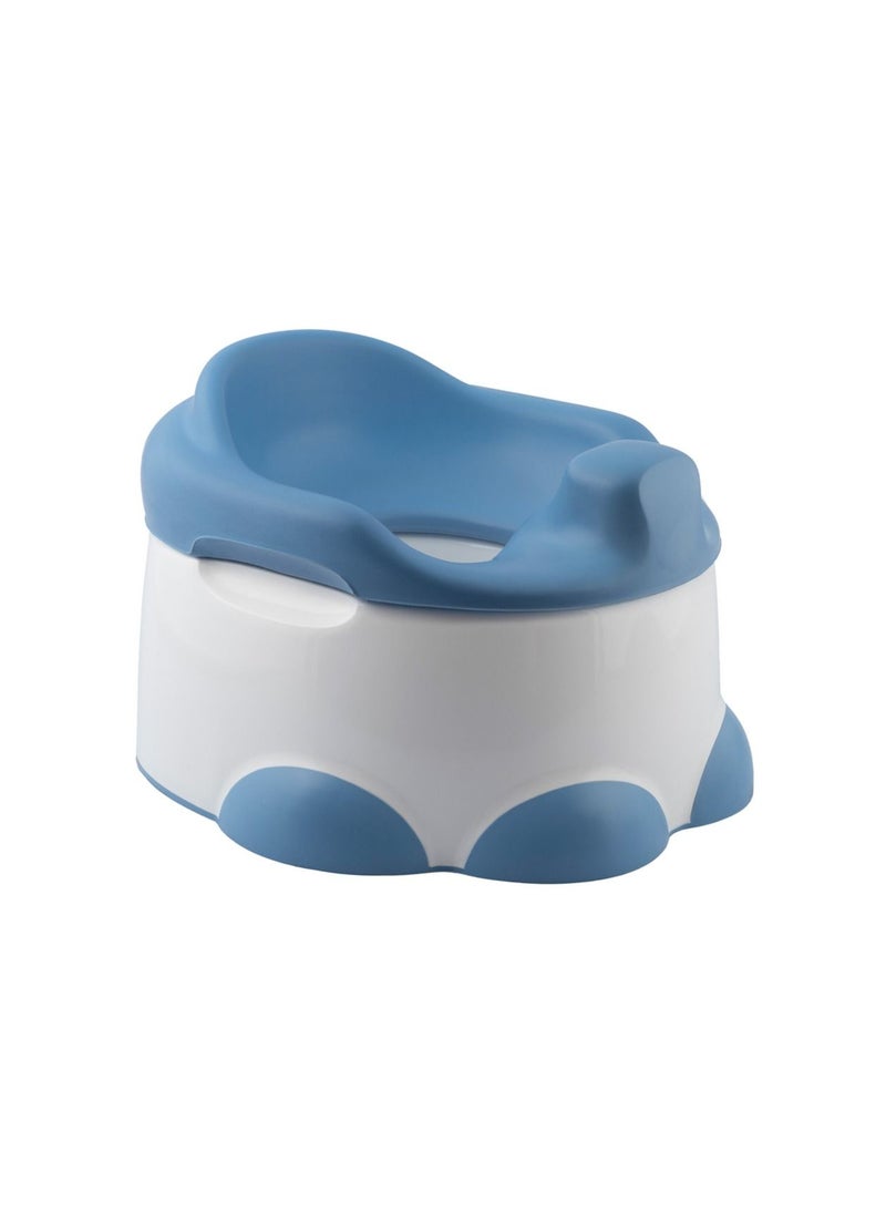 Bumbo Step ‘n Potty, Soft and Comfortable, Non-Slip, Removable Cup & Stow Away Lid, Ideal for toddlers from 18 months (  Powder Blue )  - Image 1