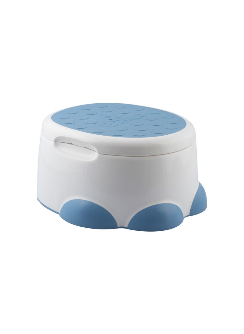 Bumbo Step ‘n Potty, Soft and Comfortable, Non-Slip, Removable Cup & Stow Away Lid, Ideal for toddlers from 18 months (  Powder Blue )  - Image 2