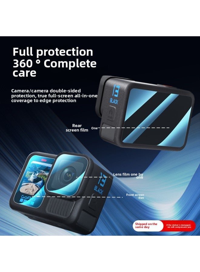 Loquat GoPro Hero13 Tempered Film Screen Lens Sticker Protective Film Accessories Sports Camera Silicone Cover Cross Border-Color:Gopro13 Lens Cap  - Image 5