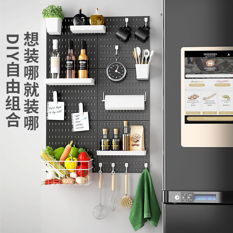 Perforated Wall Panel – Multifunctional Storage Organizer for Study, Kitchen, and Bathroom - Image 3