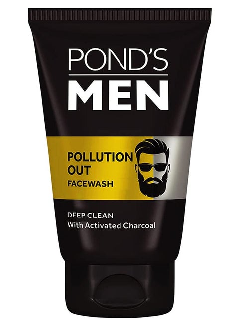 Men Pollution Out Activated Charcoal Deep Clean Facewash, 100 g