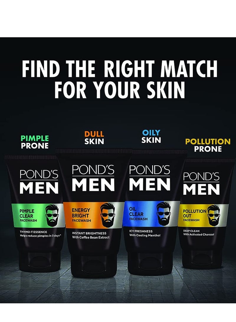 Men Pollution Out Activated Charcoal Deep Clean Facewash, 100 g