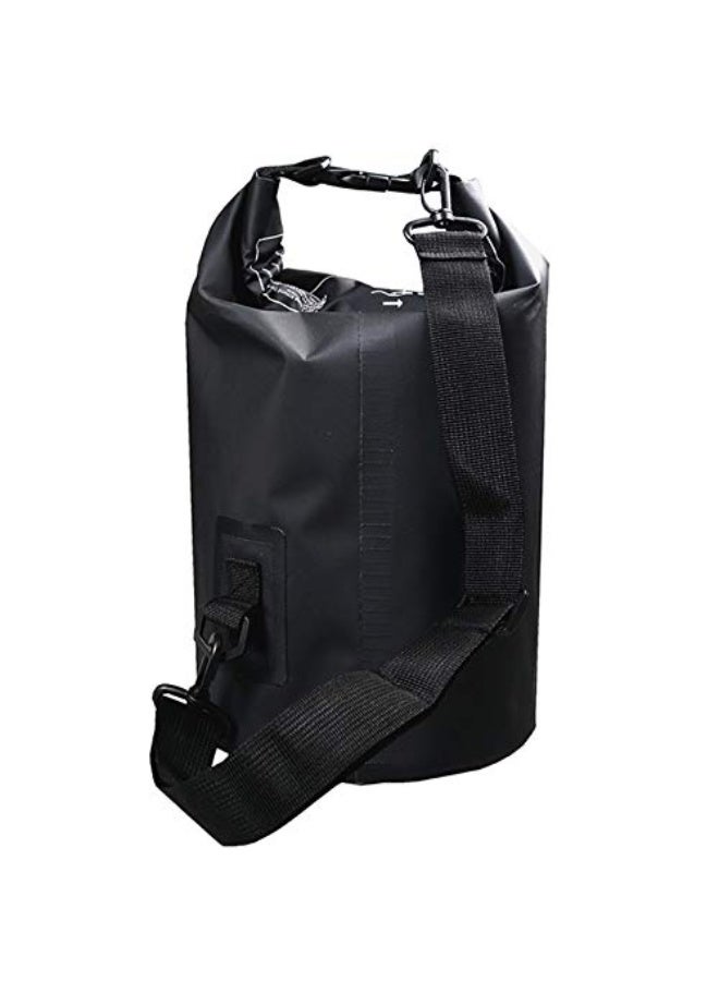 أوشن باك حقيبة جافة waterproof سعة 5 لترات من قماش التارباولين الأسود 500D مقاومة للماء للاستخدام الثقيل، مثالية للتجديف، والتجديف بالقوارب، وصيد الأسماك، والرافتينغ، والسباحة، والتخييم، والتزلج على الثلج. - Image 2