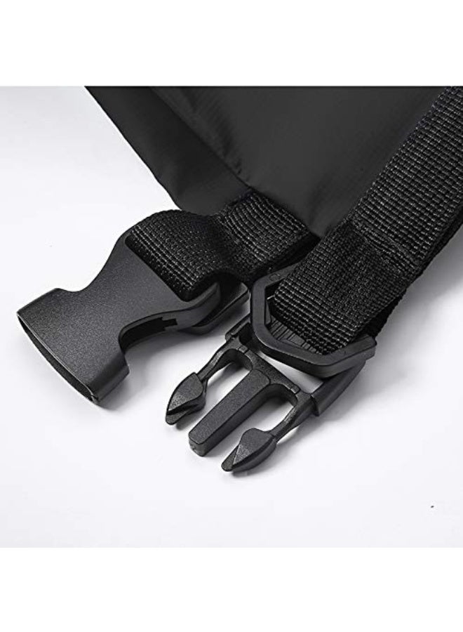 أوشن باك حقيبة جافة waterproof سعة 5 لترات من قماش التارباولين الأسود 500D مقاومة للماء للاستخدام الثقيل، مثالية للتجديف، والتجديف بالقوارب، وصيد الأسماك، والرافتينغ، والسباحة، والتخييم، والتزلج على الثلج. - Image 3