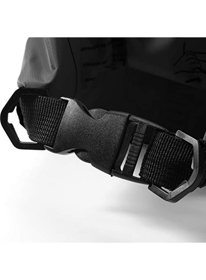 أوشن باك حقيبة جافة waterproof سعة 5 لترات من قماش التارباولين الأسود 500D مقاومة للماء للاستخدام الثقيل، مثالية للتجديف، والتجديف بالقوارب، وصيد الأسماك، والرافتينغ، والسباحة، والتخييم، والتزلج على الثلج. - Image 4