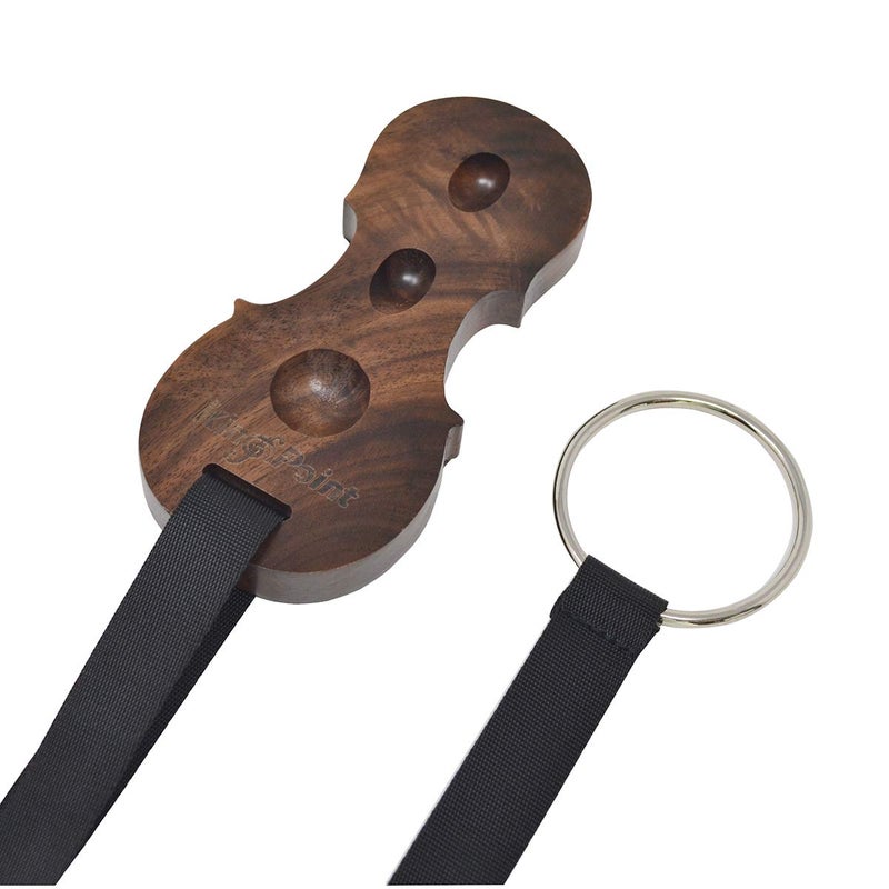 KingPoint Hardwood Cello Endpin Non-slip Stop Holder Rest Anchor Protector Pad Cello Antiskid Device with Straps (Black Walnut)