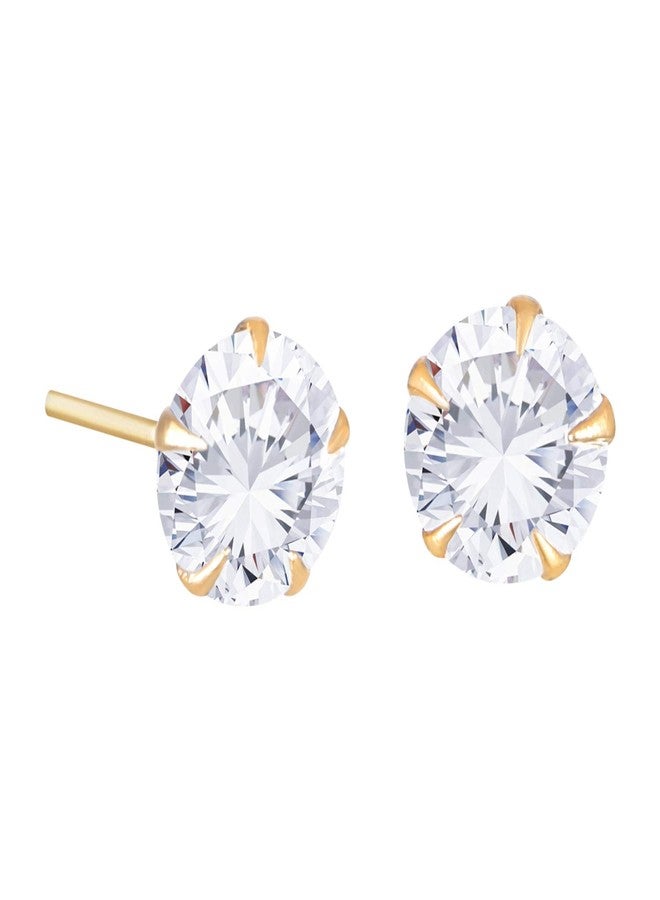 KENNICE Combo of 3 Pair Trendy Gold-Plated Hoop & Stud Earrings Jewellery for Women & Girls - Image 5