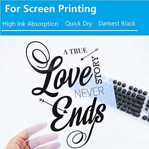 A-SUB 13X19 Inch Waterproof Inkjet Transparency Film for Silk Screen Printing 100 Sheets - Image 4