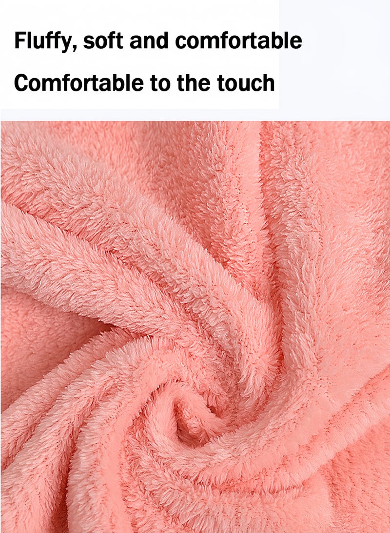 Towel set gift box, quality coral velvet, super soft absorbent bath towel, towel souvenir, wedding return gift (pink) - Image 2