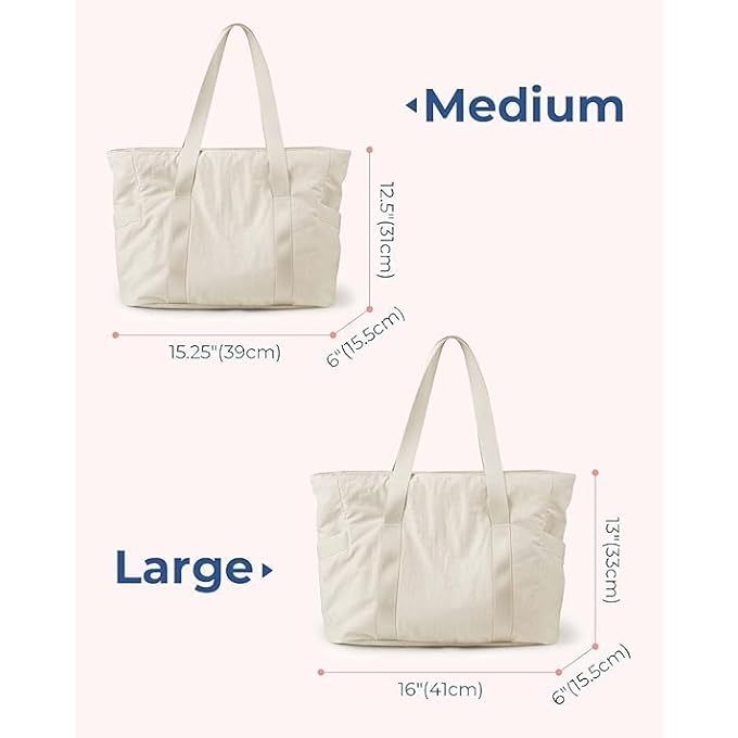 rayihni Tote Bag for Women with Zipper Gym Tote with Compartments Laptop Work Tote Nurse Dance Yoga Bag for Sport Travel - Image 4