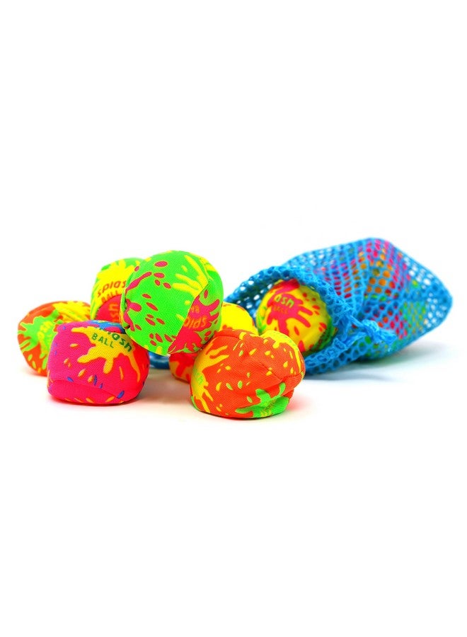 Big Mo's Toys Splash Balls - Neon Drawstring Mesh Bag And Cool Water Balls For Pool - 12 Pack Set - Image 4
