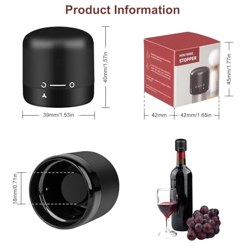 KIPSOME Wine Bottle Stopper, Silicone Wine Preserver with Rotating Switch, Reusable Sealer, Pack of 1 - Image 3