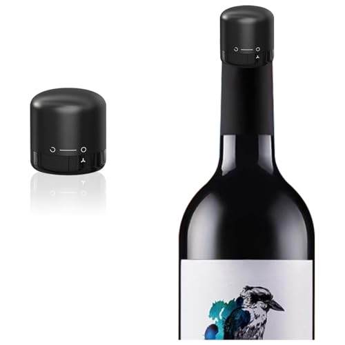 KIPSOME Wine Bottle Stopper, Silicone Wine Preserver with Rotating Switch, Reusable Sealer, Pack of 1 - Image 1