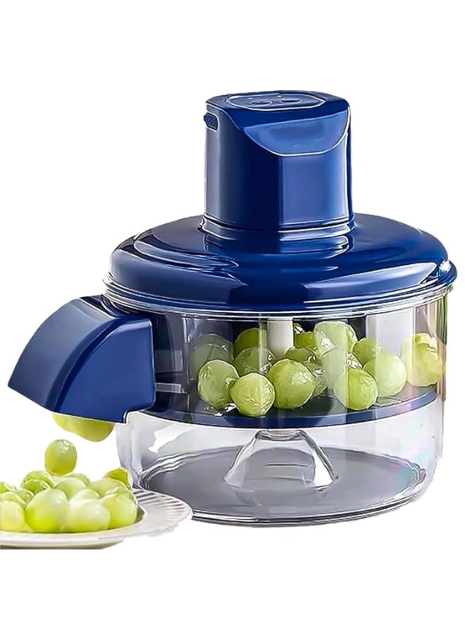 Electric Peeling Machine, Automatic Garlic Peeler Machine for Home Kitchen, Rechargeable Electric Baby Fruit Peeling Tool, Multifunctional Peeler for Fruit /Tomatoes/Grape, Blue - Image 1