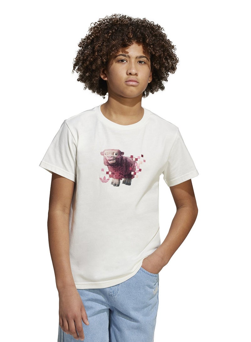 اديداس تيشيرت جرافيك ماينكرافت للأطفال - Image 1