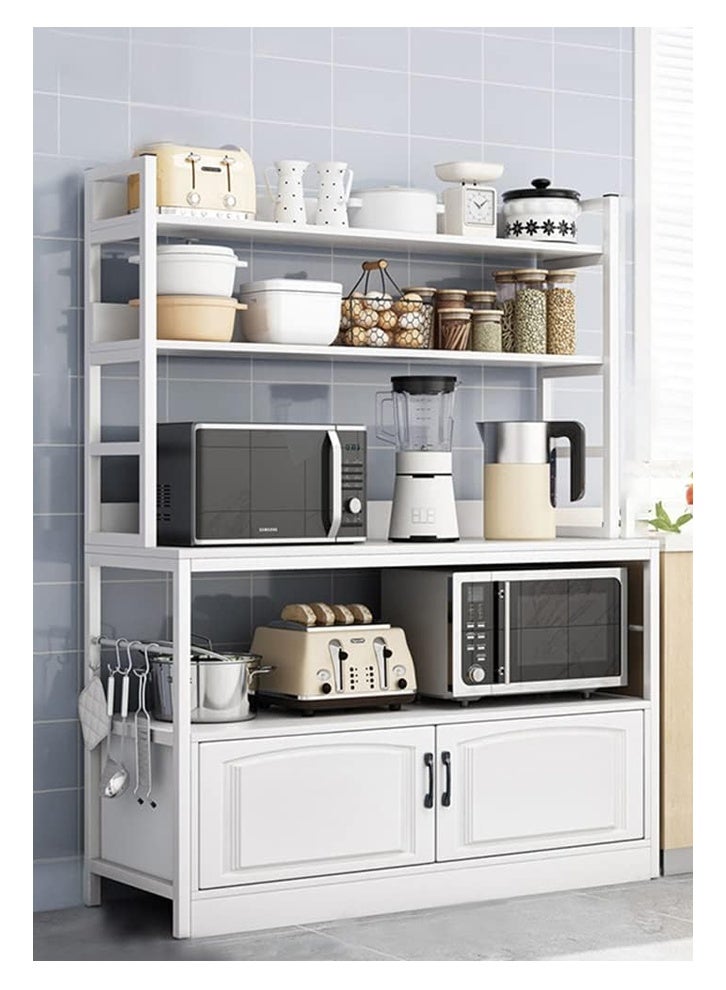 NKX Multipurpose Storage Cabinet Corner Kitchen Sideboard White 100 * 40 * 158cm Wood White - Image 1