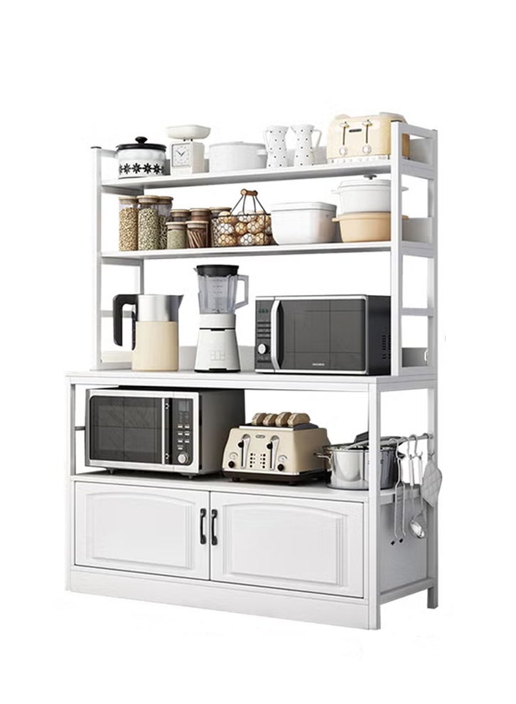 NKX Multipurpose Storage Cabinet Corner Kitchen Sideboard White 100 * 40 * 158cm Wood White - Image 4