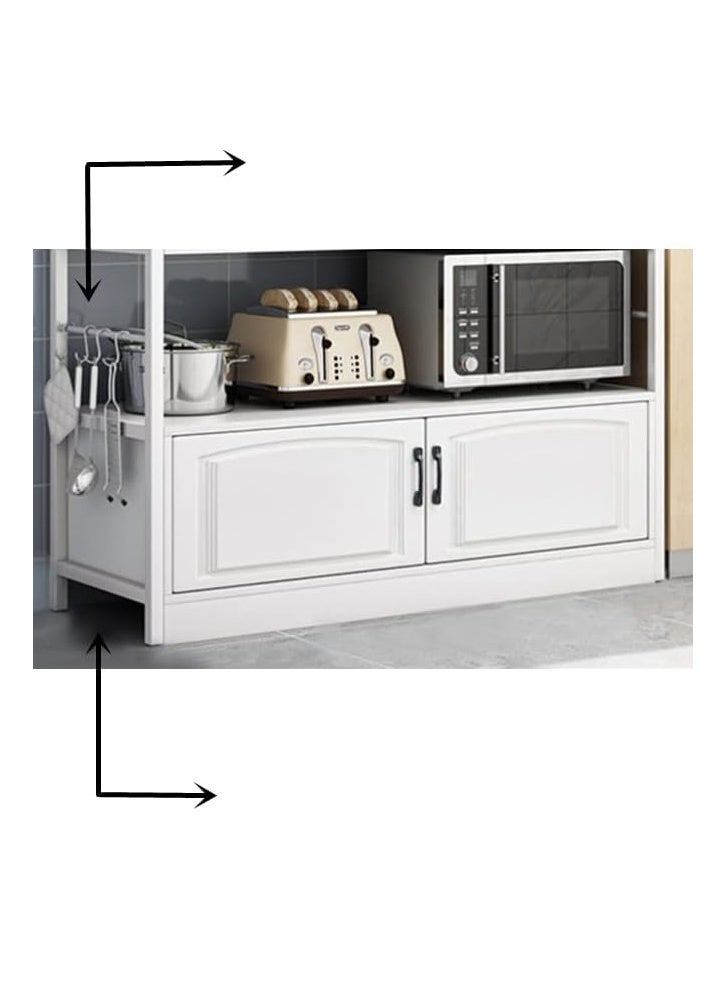 NKX Multipurpose Storage Cabinet Corner Kitchen Sideboard White 100 * 40 * 158cm Wood White - Image 3
