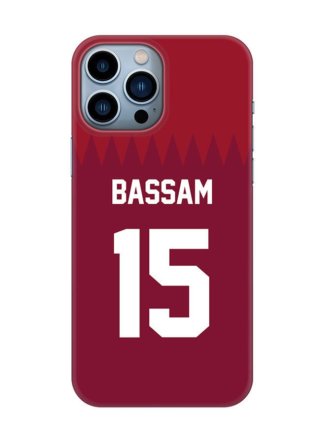 Stylizedd Slim Cover for Apple iPhone 14 Pro Max Case Snap Classic Series Mobile Cover Hard PC Shield Matte Finish Print -Qatar-Player-Bassam - Image 1