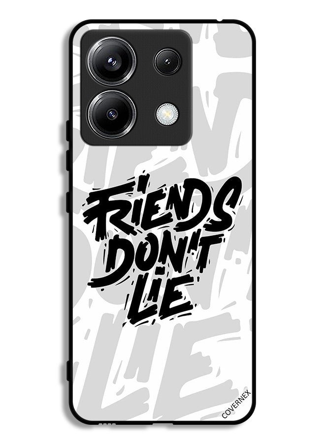 Covernex Xiaomi Redmi Note 13 Pro 5G Protective Case Cover Calligraphy Friends Don't Lie - Image 1