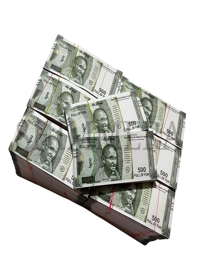 Shimmera ₹500 Dummy Notes Bundle | Prank Money, 500 Fake Notes Movie Prop & Educational Play Currency - Image 1