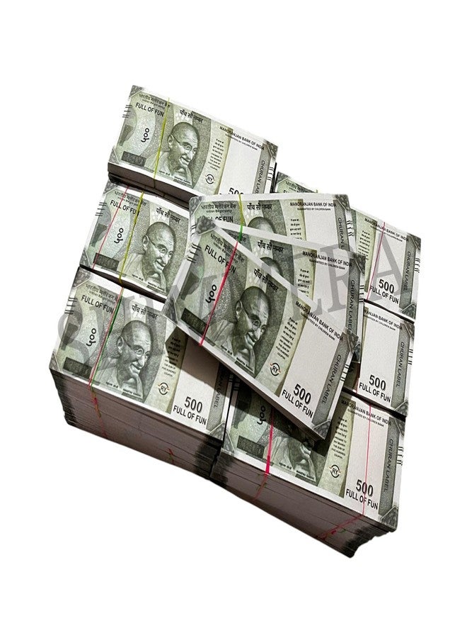 Shimmera ₹500 Dummy Notes Bundle | Prank Money, 500 Fake Notes Movie Prop & Educational Play Currency - Image 2