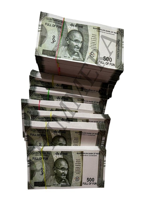 Shimmera ₹500 Dummy Notes Bundle | Prank Money, 500 Fake Notes Movie Prop & Educational Play Currency - Image 3