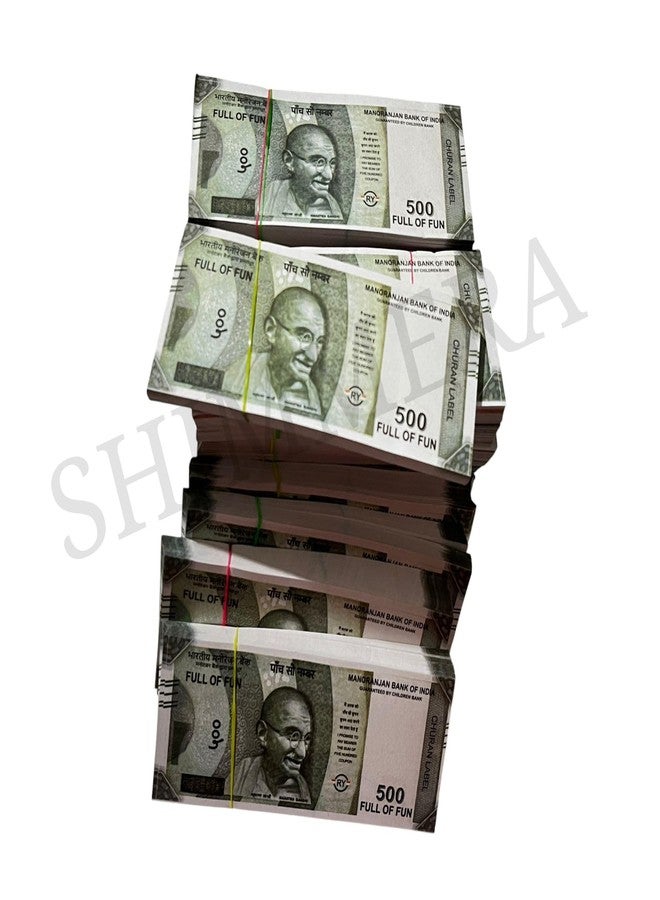Shimmera ₹500 Dummy Notes Bundle | Prank Money, 500 Fake Notes Movie Prop & Educational Play Currency - Image 4