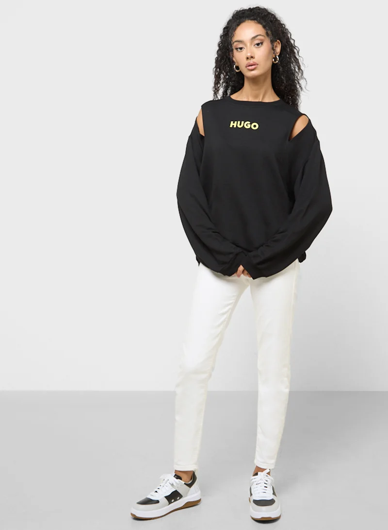 هوجو Logo Crew Neck Sweatshirt