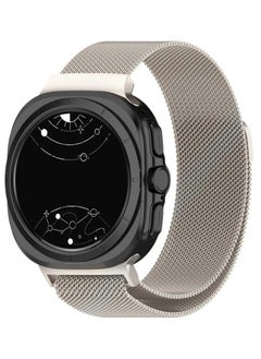 Generic Replacement Band for Samsung Galaxy Watch Ultra 47mm 2024 Band Magnetic Stainless Steel Strap Loop Watch Band Sports Straps (Starlight)  - Image 1
