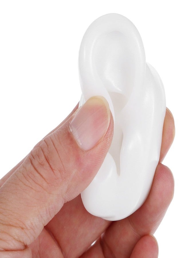 UKCOCO Silicone fake Ear, Model Soft Earmold Ear Displays Earphone Earrings Jewelry Show Props for Displays Practice Teaching Tool 1 Pair- - Image 3