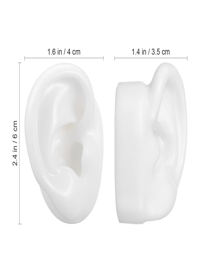 UKCOCO Silicone fake Ear, Model Soft Earmold Ear Displays Earphone Earrings Jewelry Show Props for Displays Practice Teaching Tool 1 Pair- - Image 4