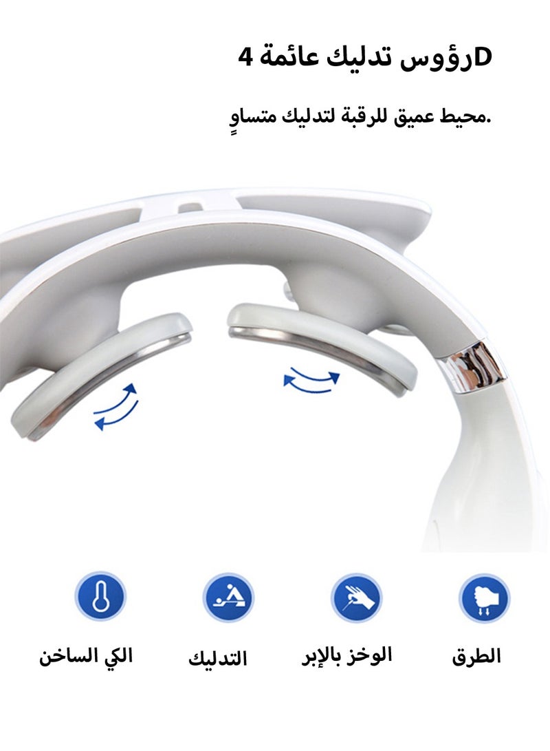 Arabest Neck Massager for Neck Pain Intelligent Portable Neck Massager with Heat Function USB Charging Neck Relax Massager Massage at Home Outdoor for Women and Men - Image 3