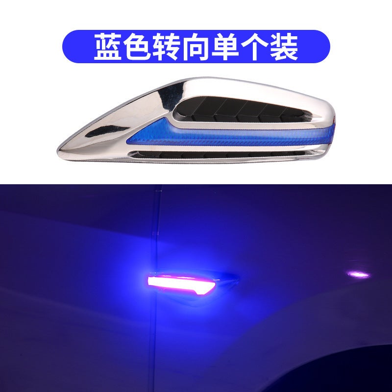 Car Bright Led Running Water Side Turn Signal Dark Night Blade With Strobe Modified Leaf Board Turn Signal Corner Lamp - Image 1