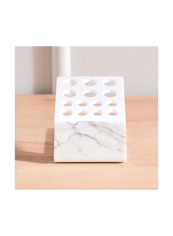 Home Box حامل فرش المكياج الرخامي 11.8 × 7.8 × 9.9 سم - Image 2