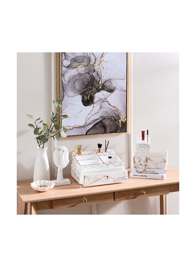 Home Box حامل فرش المكياج الرخامي 11.8 × 7.8 × 9.9 سم - Image 5