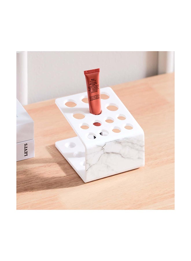 Home Box حامل فرش المكياج الرخامي 11.8 × 7.8 × 9.9 سم - Image 1