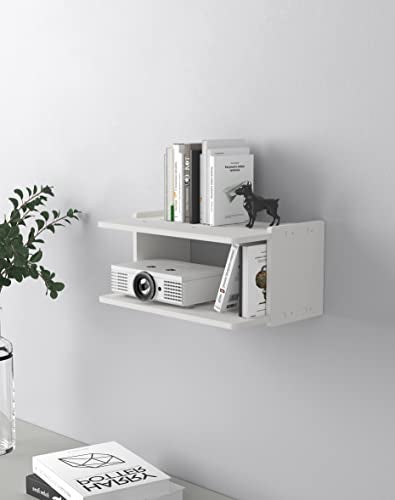 AREAJD Projector Shelf for Wall Floating Projector Wall Mount Game Shelf for Xbox one SX Series S Holder Stand Accessories White - Image 3