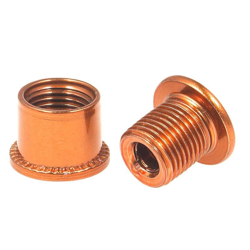 Chooee Double Chainring Bolts,M8 Steel Chain Ring Bolts Set Orange - Image 2