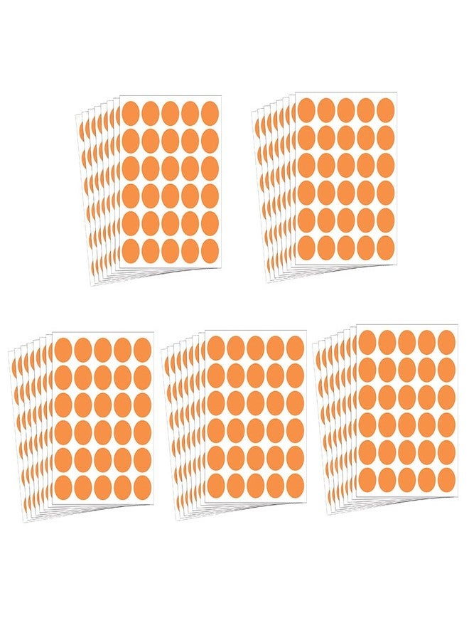 Hcode 1 Inch Color Coding Label Price Stickers - Garage Sale Blank Yard Sale Round Permanent Adhesive Dots - 1200Pcs (Orange) - Image 1