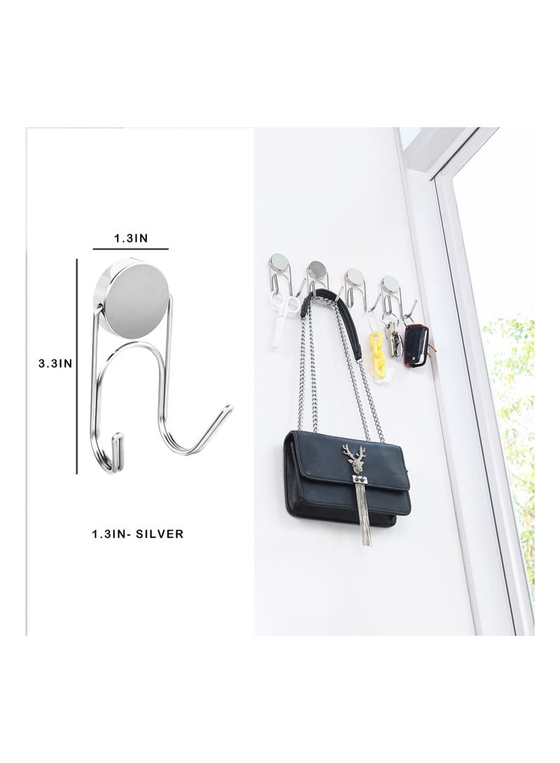 U Shape Strong Magnetic Hooks, Heavy Duty 304 Stainless Steel Hooks, Hanging Hooks for Indoor Outdoor Hanging, Refrigerator, Grill, Kitchen (4 Pcs - 1.0in-2 40Lbs)  - Image 3