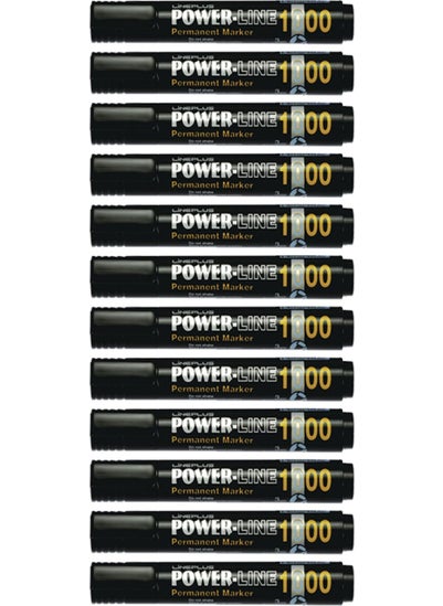 lineplus Permanent Pen 3mm Round Tip Box of 12  - Image 1